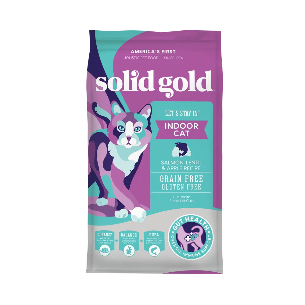 Solid Gold Cat Let's Stay In Indoor Cat - Salmon, Lentils & Apples 6lb