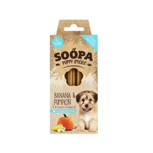 Soopa Banana & Pumpkin Puppy Dental Sticks 100g