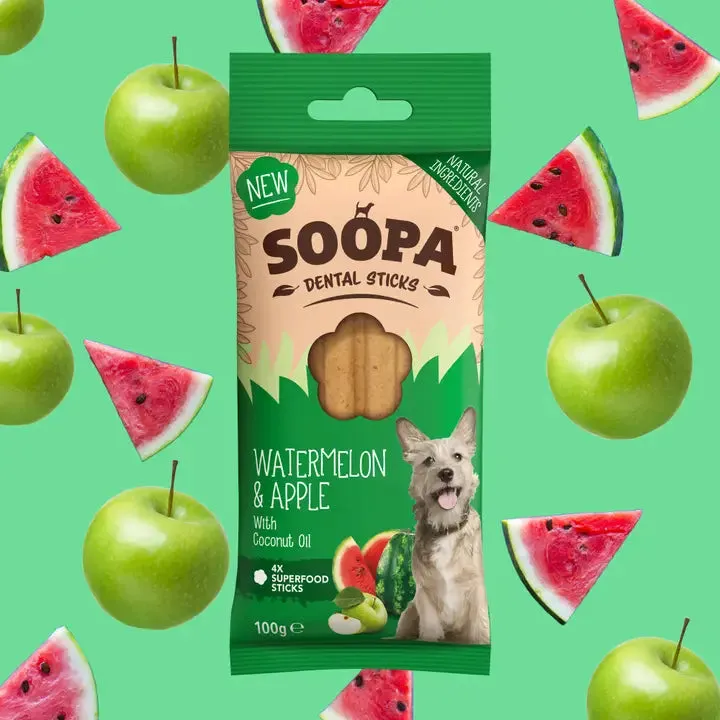 Soopa Watermelon & Apple Dog Dental Stick Chew