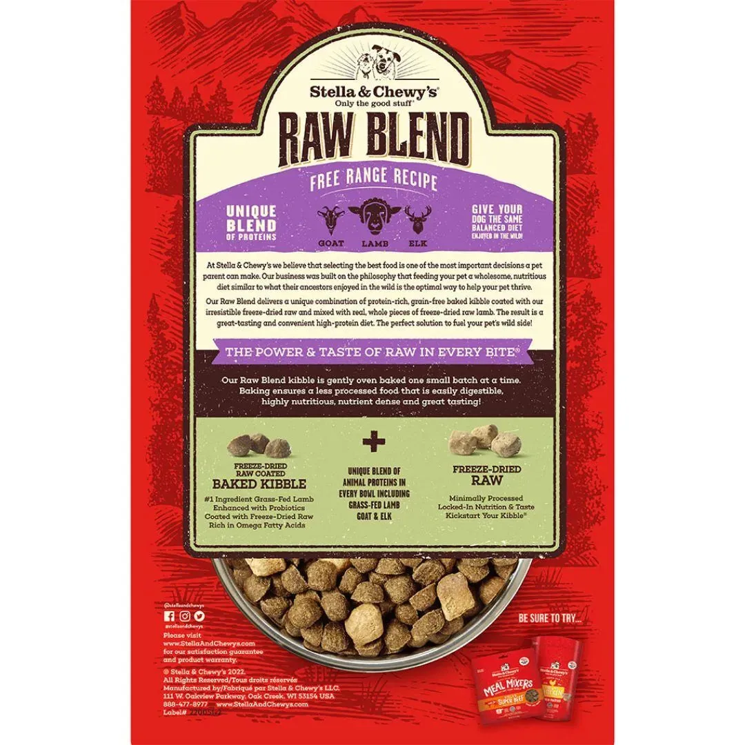 Stella and Chewy's Free-Range Grain-Free Raw Blend Baked Kibble Dry Dog Food