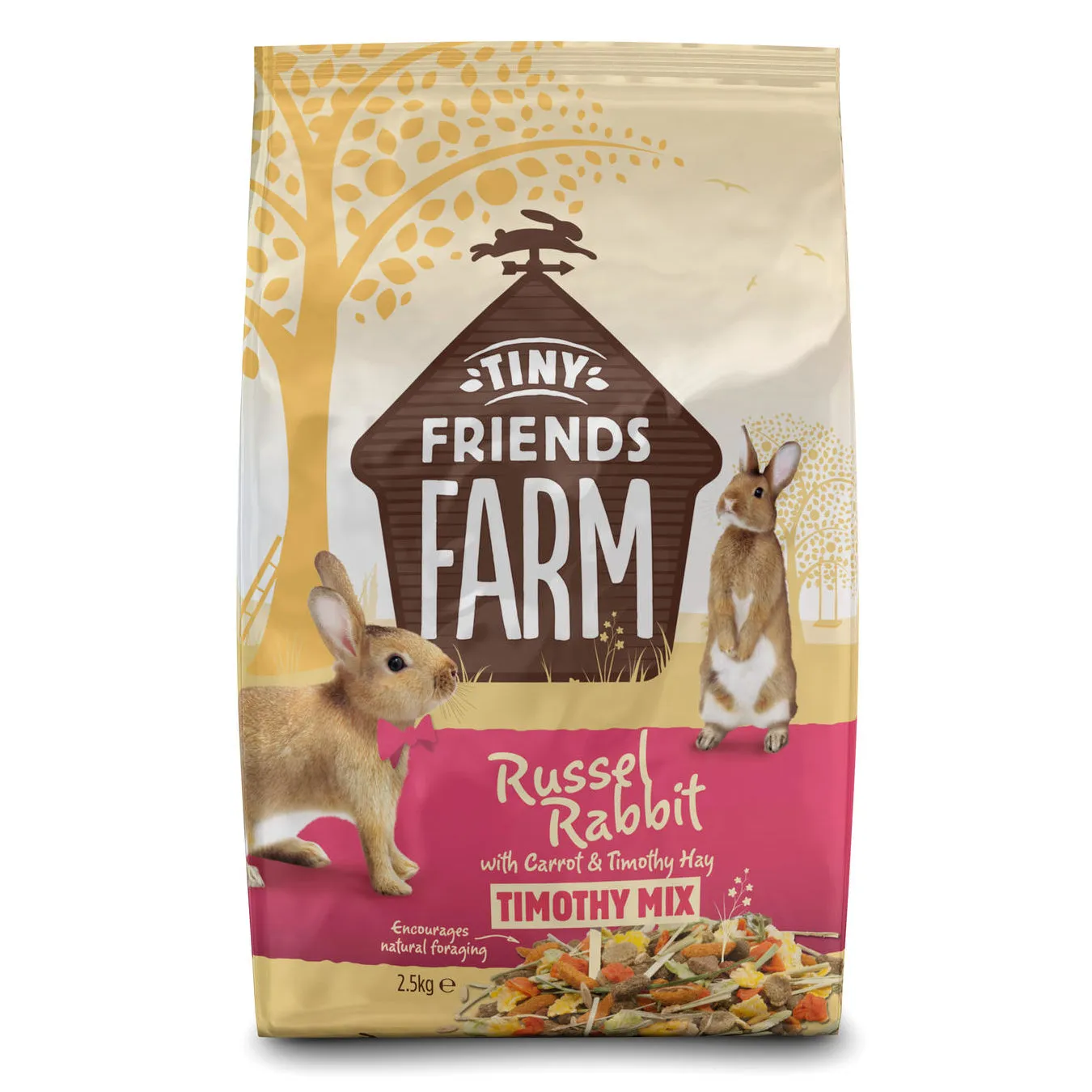 Tiny Friends Farm Russel Rabbit Carrot and Timothy Mix 2.5kg