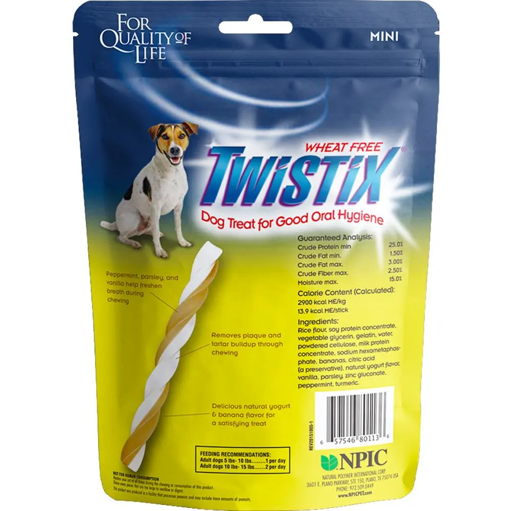 Twistix Yogurt Banana Small Dental Dog Treats 156g