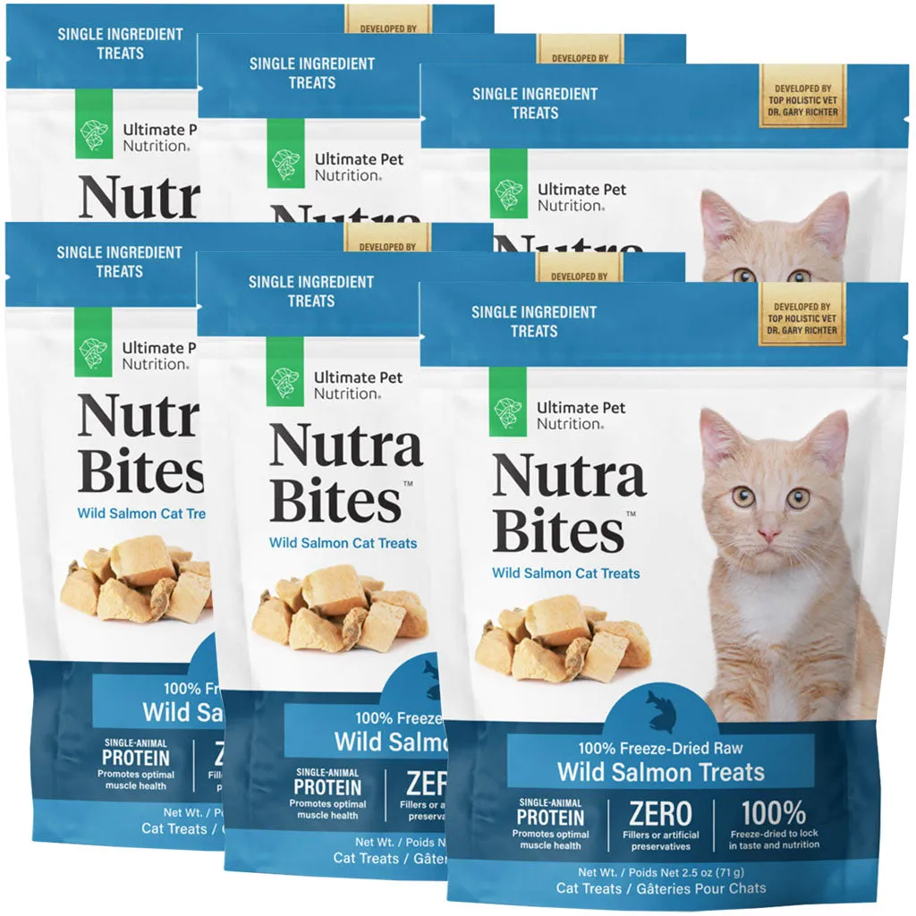 Ultimate Pet Nutrition Nutra Bites Freeze Dried Wild Salmon Cat Treats, 2.5-oz