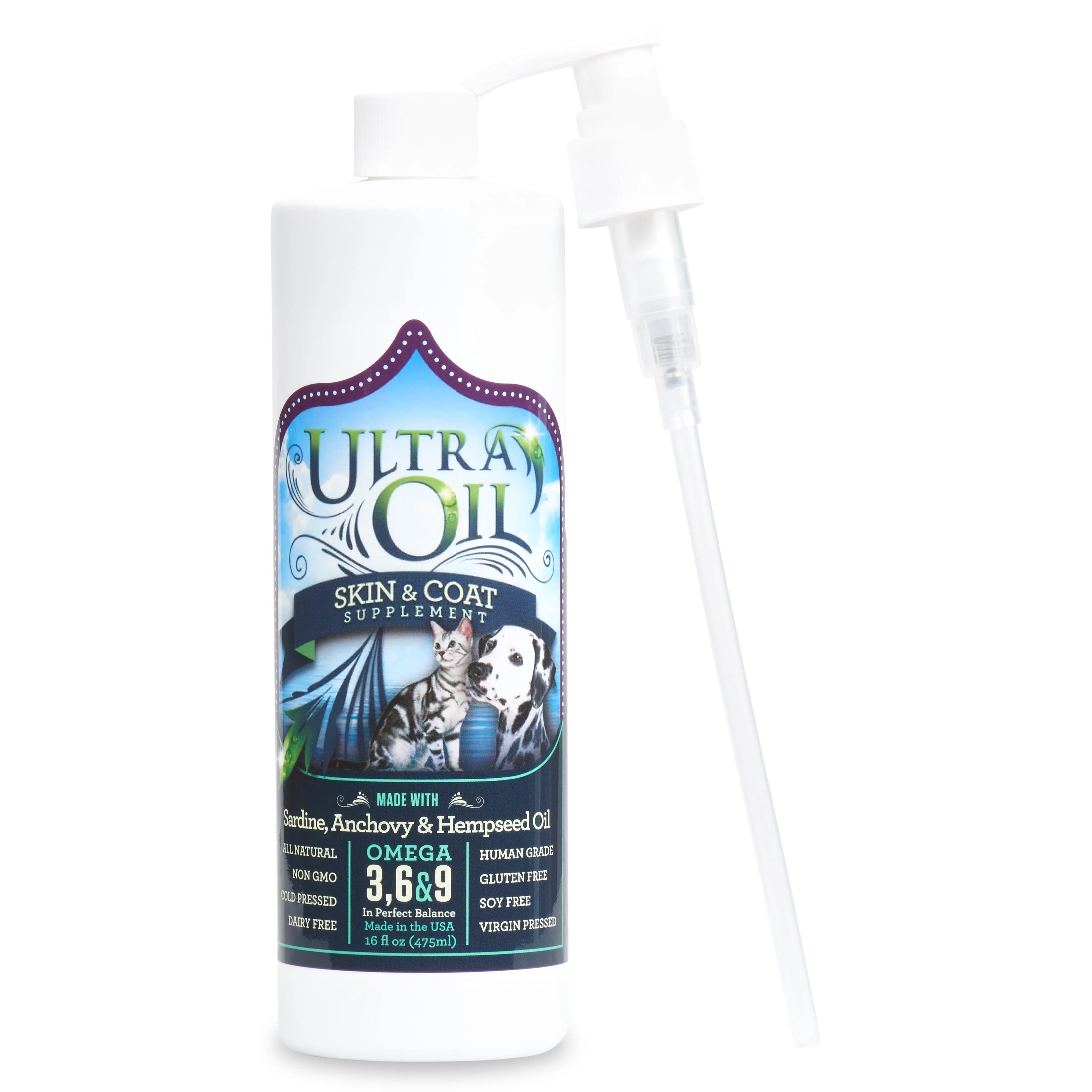 Ultra Oil Skin and Coat Supplement for Dogs and Cats