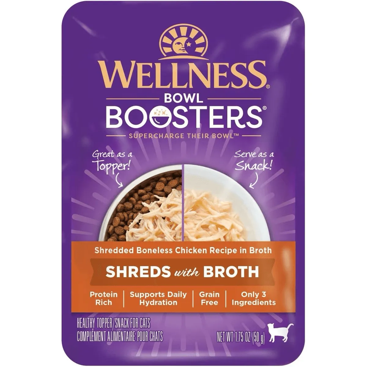 Wellness Bowl Boosters Shredded Chicken Wet Cat Topper