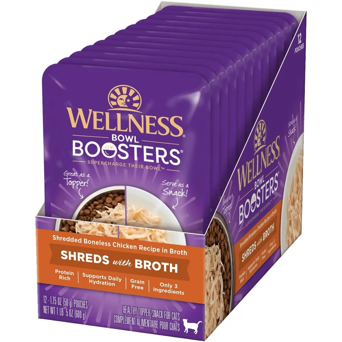 Wellness Bowl Boosters Shredded Chicken Wet Cat Topper