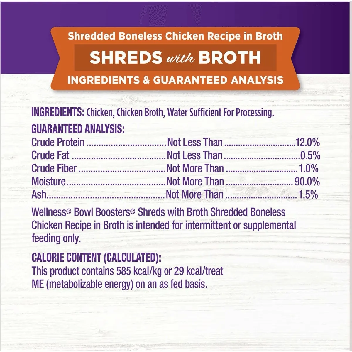 Wellness Bowl Boosters Shredded Chicken Wet Cat Topper