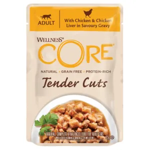 Wellness CORE Tender Cuts with Chicken and Chicken Liver in Gravy Wet Cat Food 85g^^^