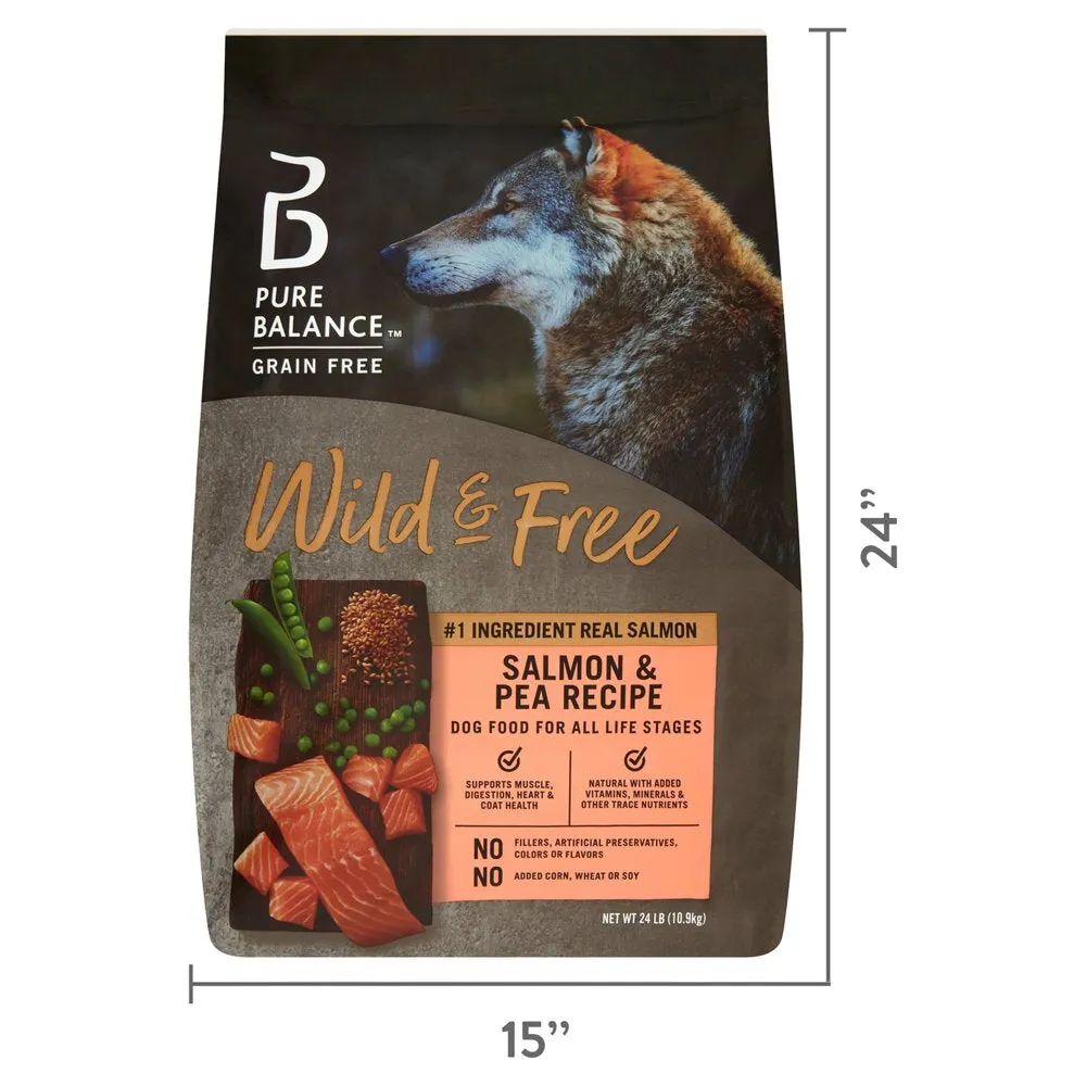 Wild & Free Salmon & Pea Recipe Dry Dog Food, Grain-Free, 24 Lbs