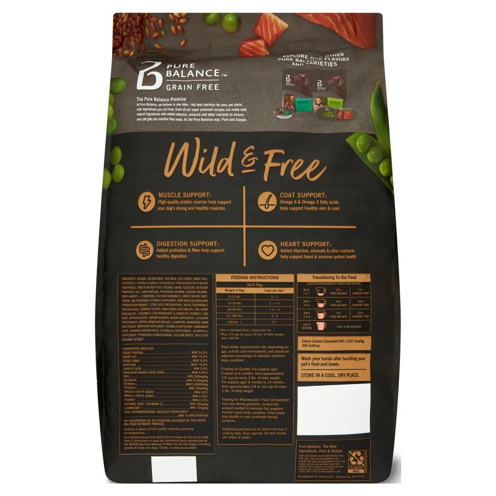 Wild & Free Salmon & Pea Recipe Dry Dog Food, Grain-Free, 24 Lbs